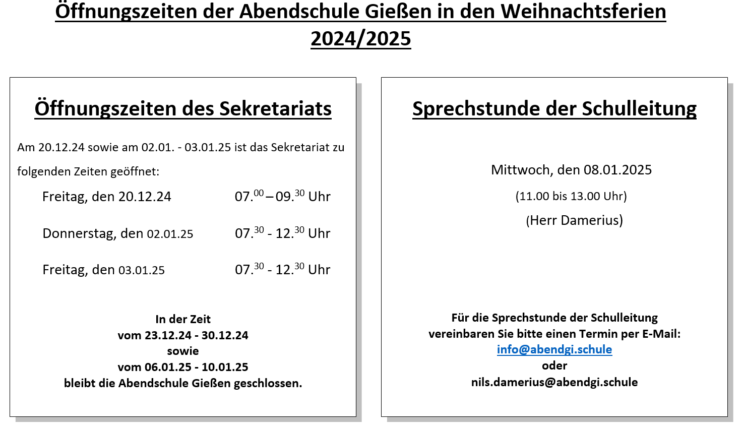 Weihnachten 24 25